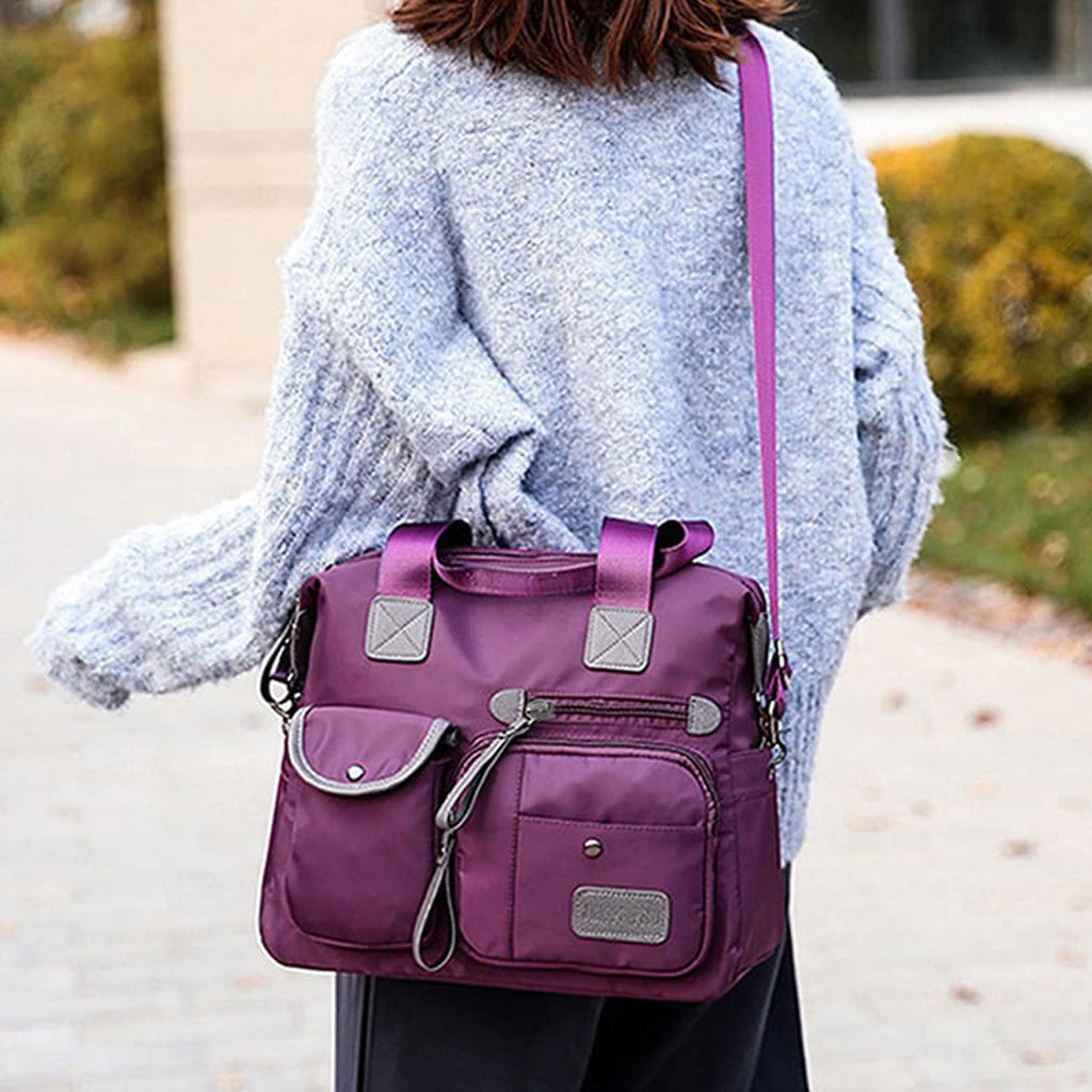 Splitter Handbag for Girls/Women Soft Large Capacity One-shoulder Shopping Bag