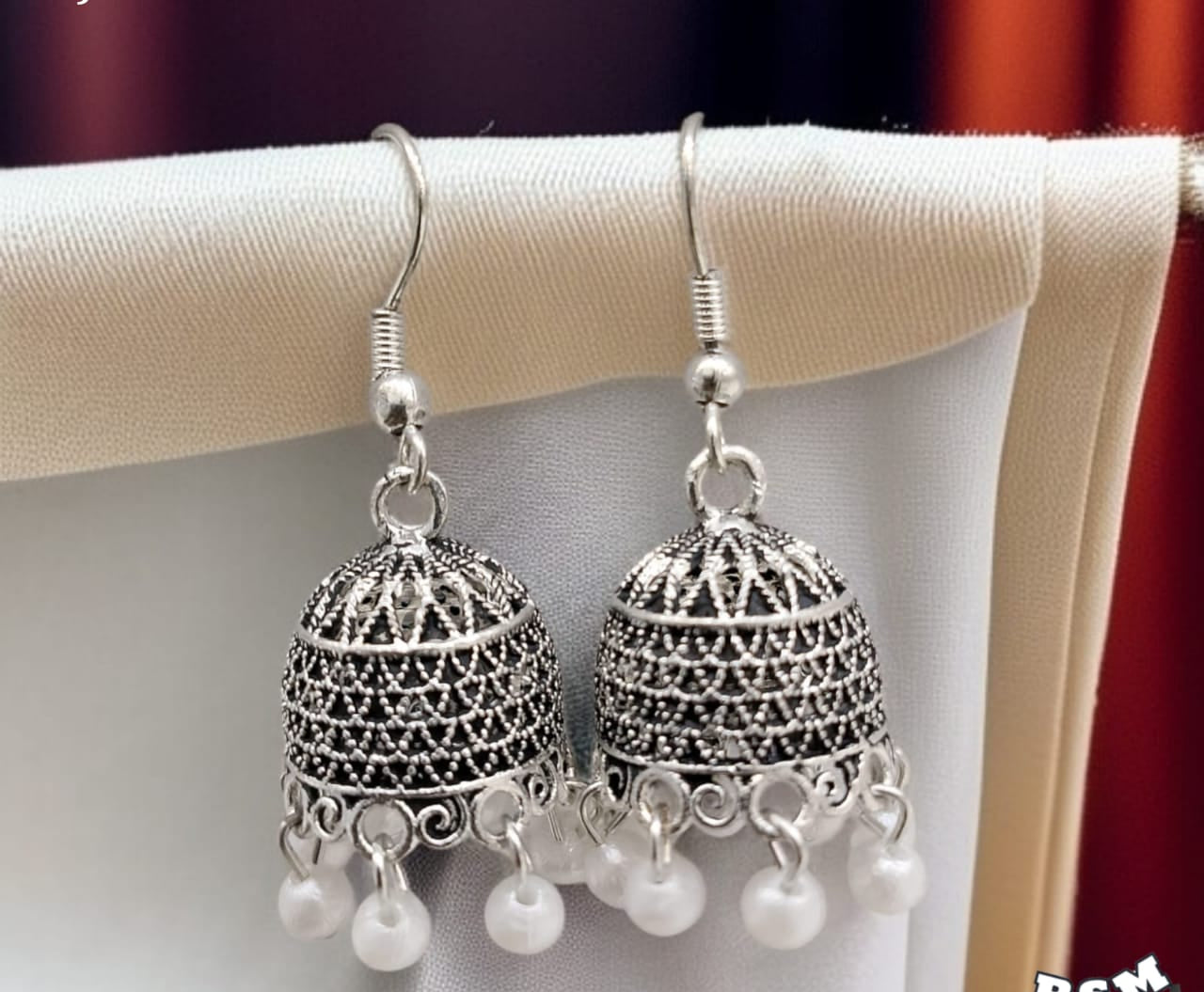 Silver Jhumka Earrings