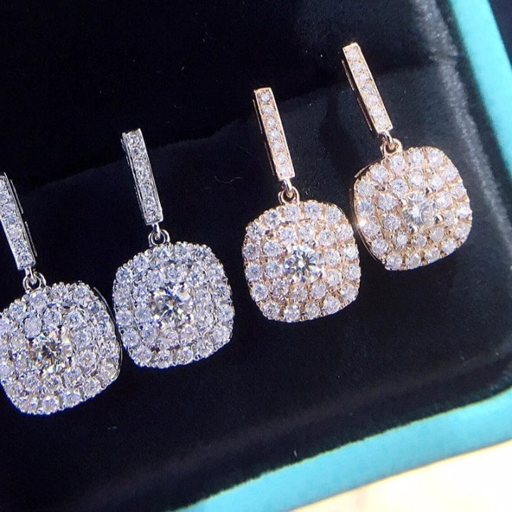 Sparkling Korean Zircon Earrings