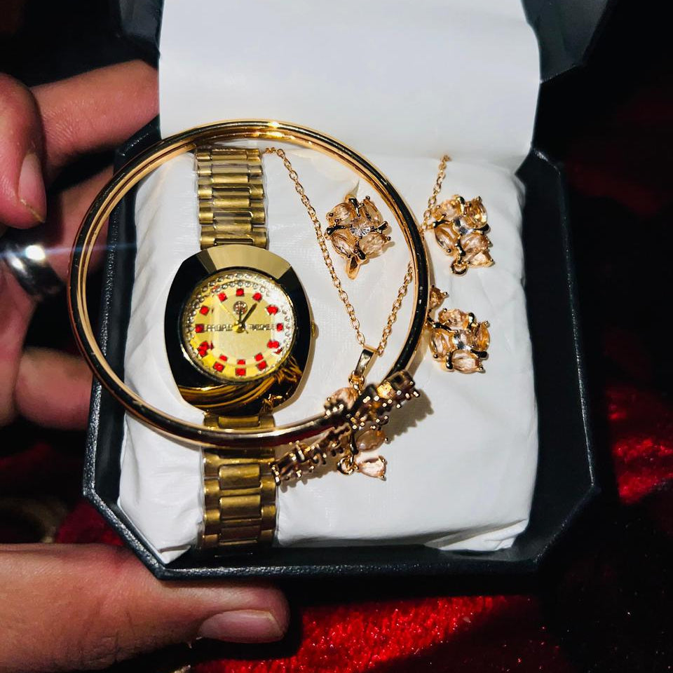 Jewellery Watch with Bangle Elegant Stylish Quality Design with Box