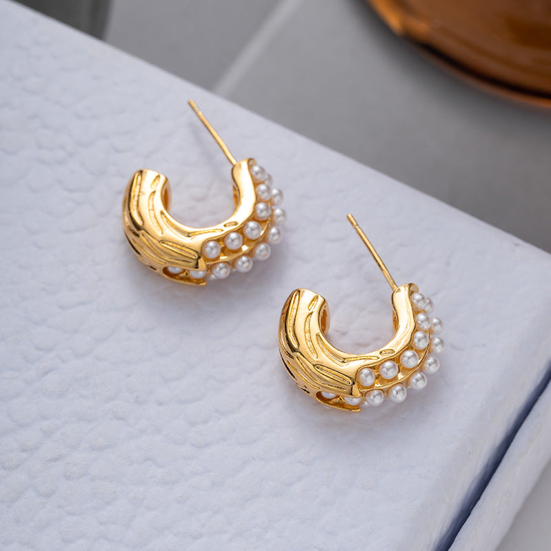 Elegant Korean Style Earrings-Golden