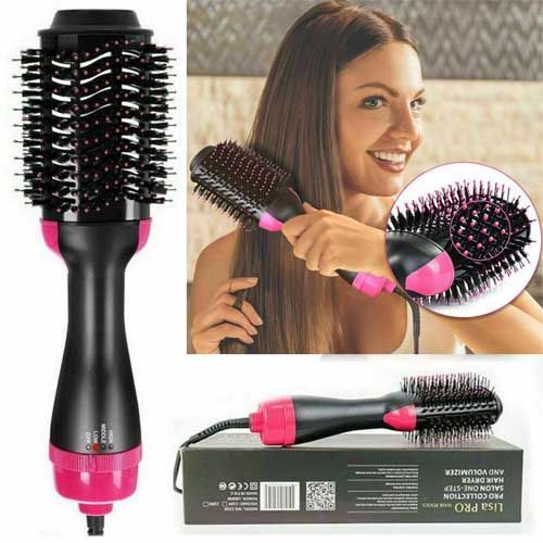 Multi-Function: Straightener, Curler & Roller Comb Hair