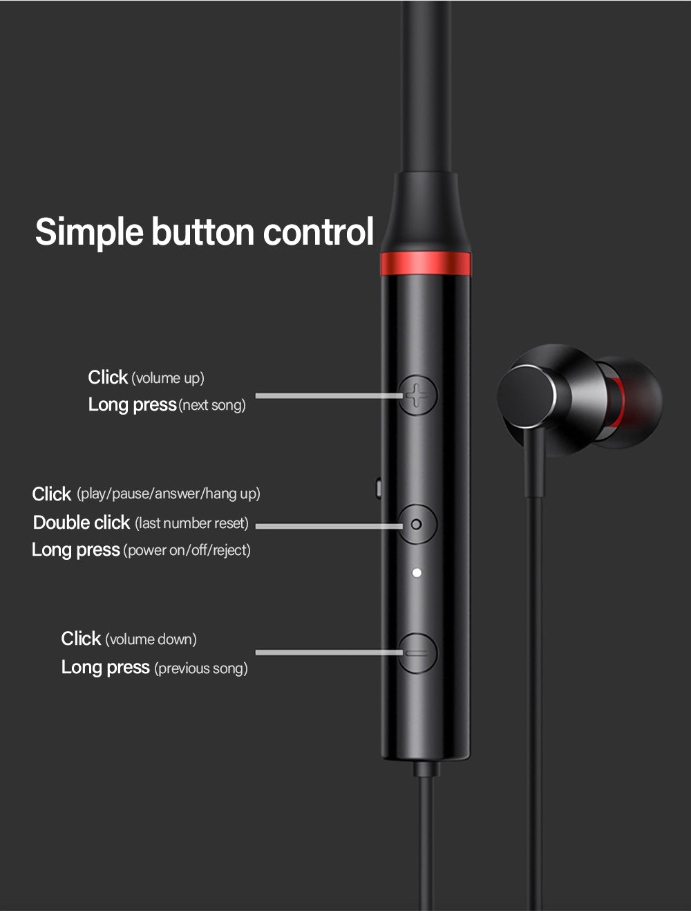 Lenovo Neckband Headphone - Black