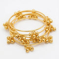 Gold Kashmiri Ghunghroo Bangles Set of 4 Pcs